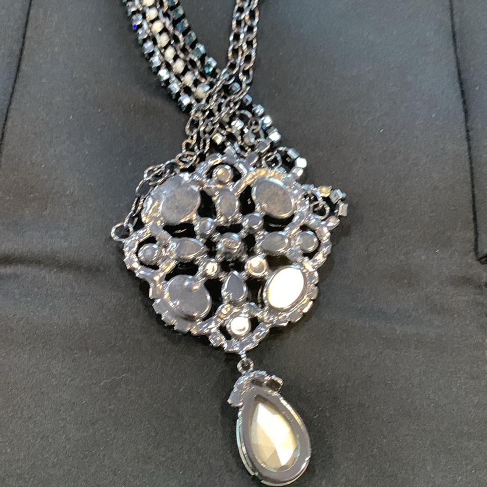 Kenneth Jay Lane Multi-Color Rhinestone Statement Necklace - Picture 9 of 15